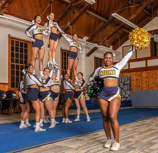 Christina Utley with cheer squad
