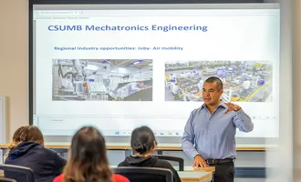 Mechatronics instructor Luis Cabrales