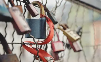 padlocks on a fence