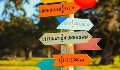 arrow sign depicting different directions