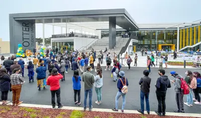 Photo: A crowd at the OSU Grand Opening event