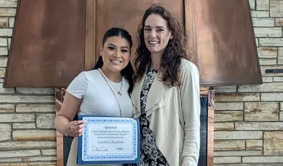 Carolina Bautista (left) and Christina Herzig