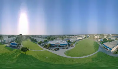 Aerial view of CSUMB's quad