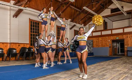 Christina Utley with cheer squad