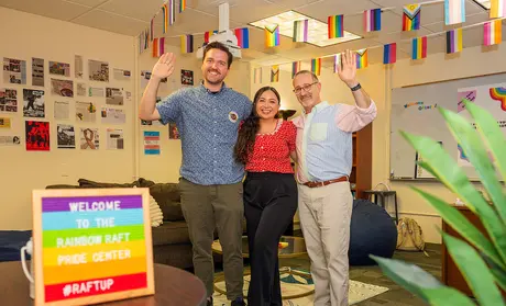Rainbow Raft Pride Center, Tyler St. Pierre-Young, Betsaida Solis and David Reichard