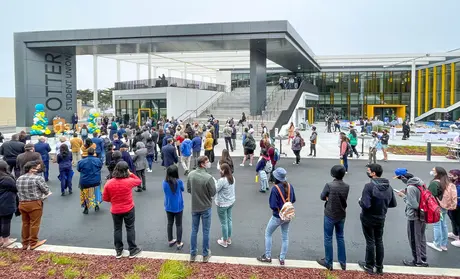 Photo: A crowd at the OSU Grand Opening event